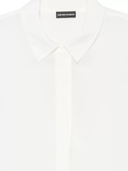 Bluză Emporio Armani de mătase alb