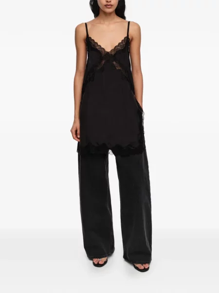 Pantaloni Bimba Y Lola cu picior lat negru