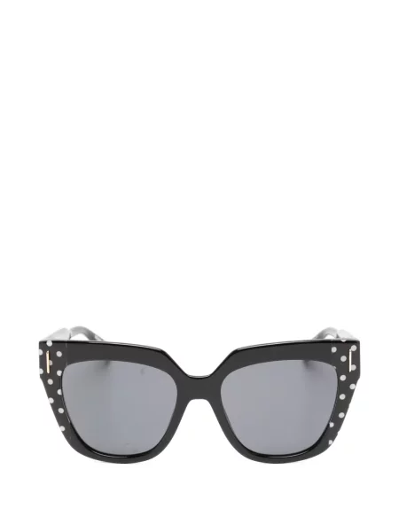 Слънчеви очила котешко око Moschino Eyewear на точки черно