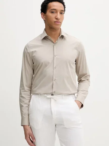 Calvin Klein cămașă pentru bărbați din cu bej