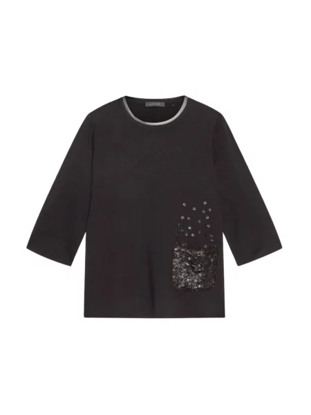 Lniany top Elena Miro' czarny