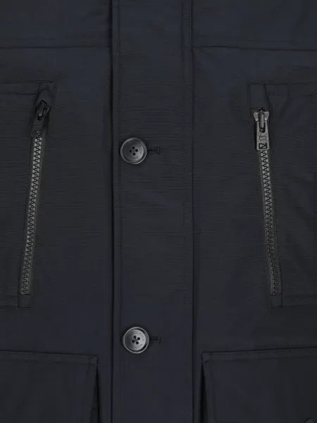 Geacă parka Woolrich cu glugă albastru