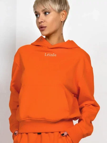 Женское худи с капюшоном помаранчева
