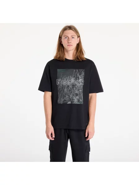 Тениска Reebok Classic с принт черно