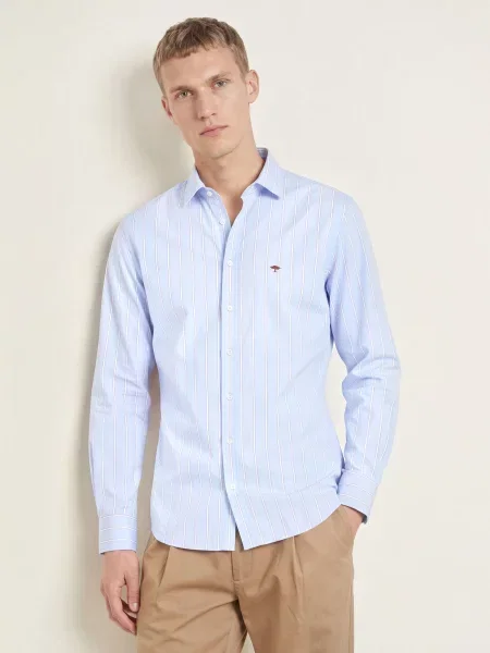 Fynch-Hatton Koszula O Kroju Regular Fit blau biała