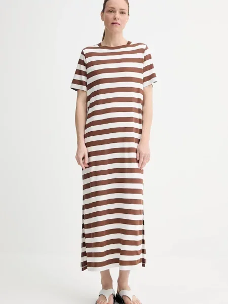 Marc O'Polo rochie maxi dreaptă maro