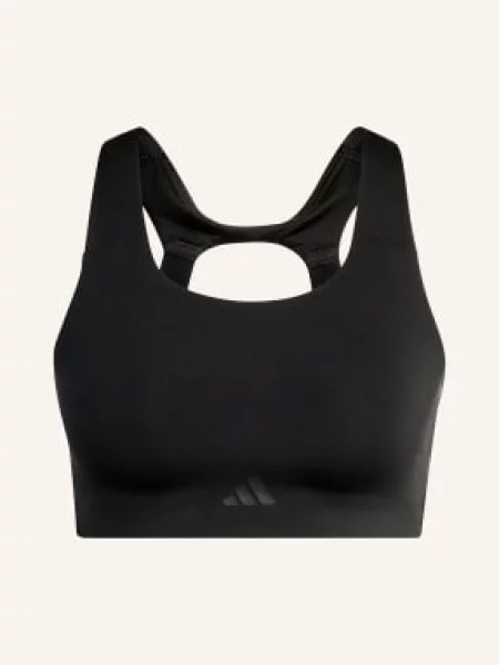 Adidas Biustonosz Sportowy Optime Power schwarz czarny