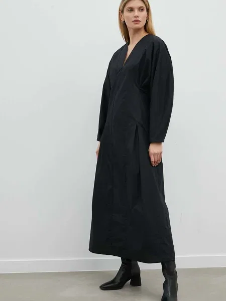 By Malene Birger rochie din maxi evazati negru