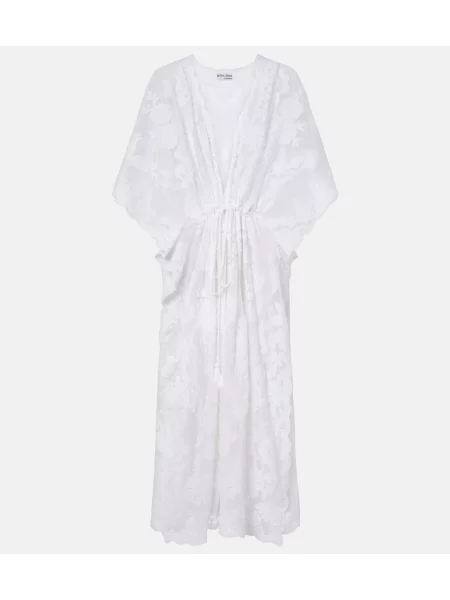 Šaty Juliet Dunn s výšivkou biela