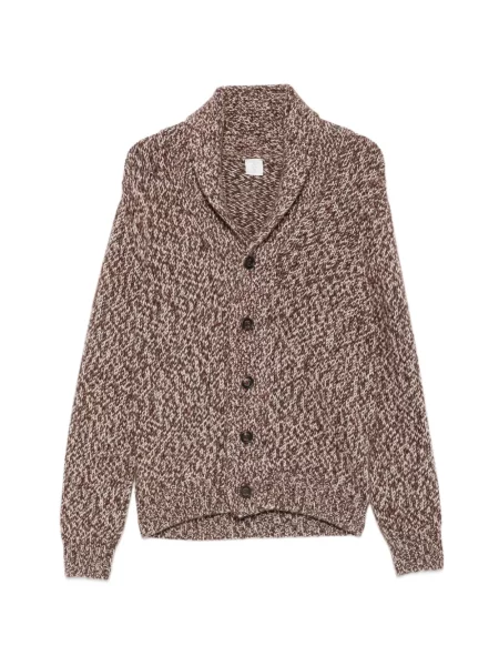 Gulerat cardigan Eleventy tricotate chunky roșu