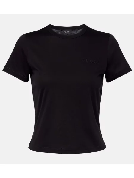 Tricou Gucci din jerseu negru