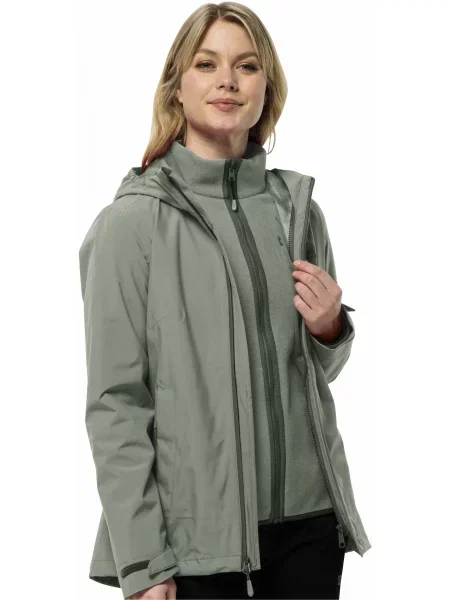 Зимова куртка Jack Wolfskin Moonrise jkt w світло-зелений зелена