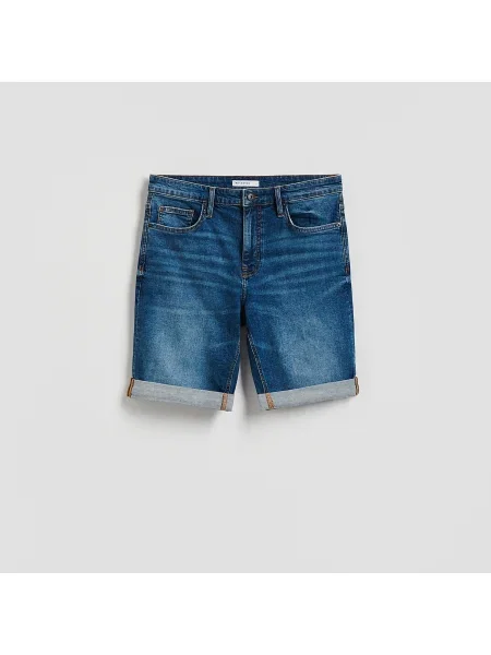Reserved Slim fit farmer sort nadrág tengerészkék