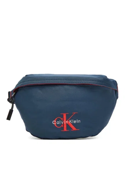 Borsetă Calvin Klein Bold Waistbag Bleumarin alb