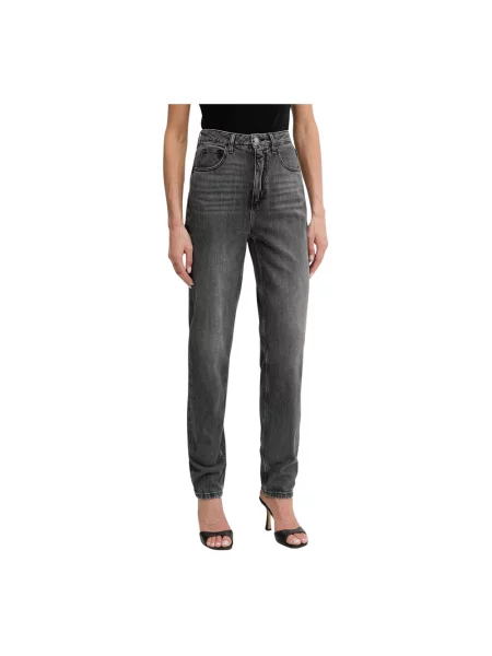 Guess jeansy high waist szare