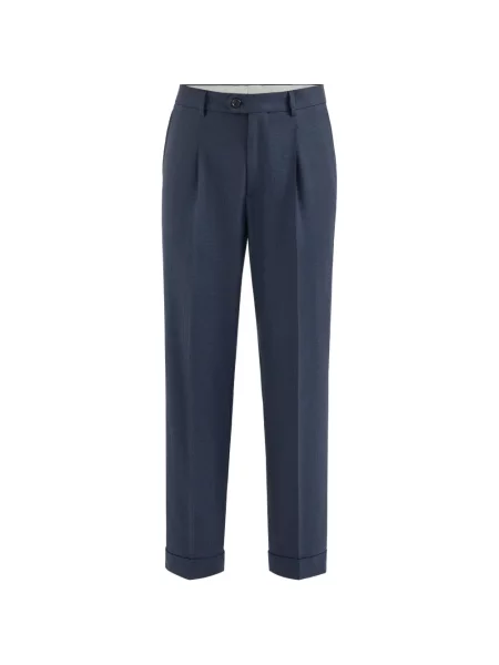 Pantaloni Brunello Cucinelli cu model pepito albastru