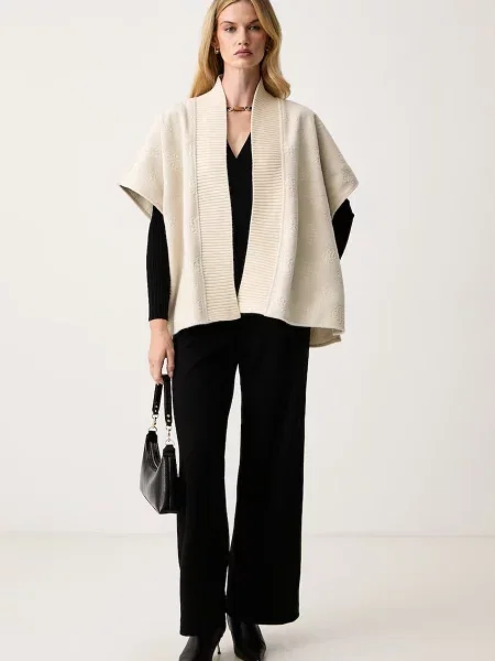 Guess poncho pentru femei bej