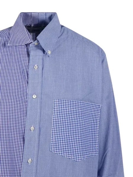 Koszula E.l.v. Denim w kratkę niebieska