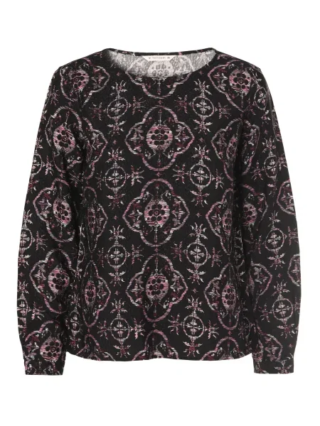 TATUUM Bluză TRIKA verde / lila / roz negru