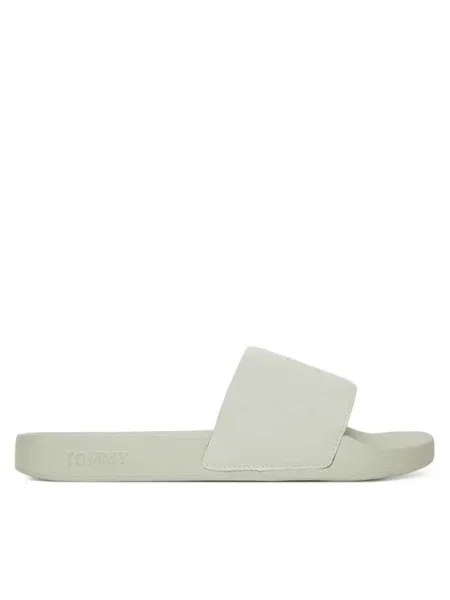 Dámske šľapky Tommy Hilfiger Flag Pool Slide Patent misty sage zelená