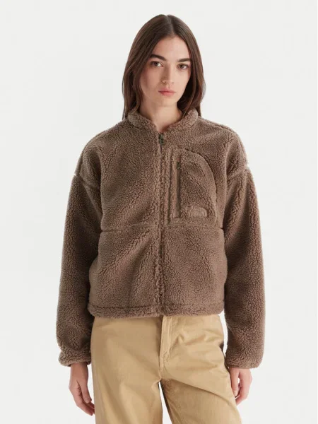 Geacă The North Face din fleece maro