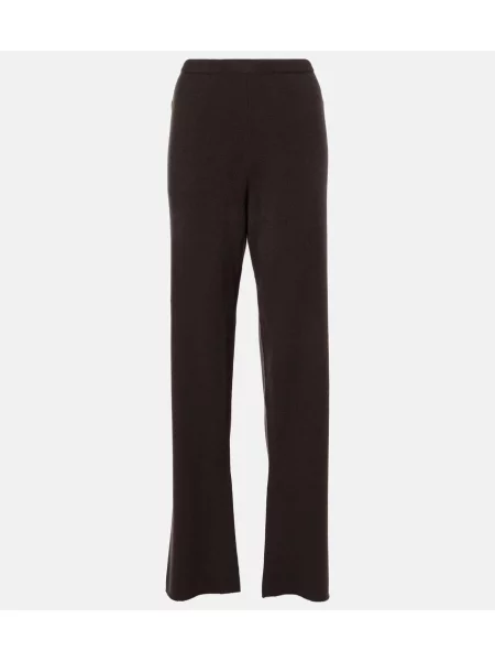 Pantaloni Extreme Cashmere din cașmir maro