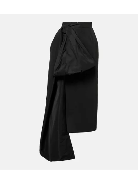 Maksi tafta spódnica maxi Givenchy z kokardką czarna