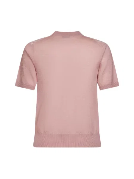 Sweter Burberry wełniany różowy