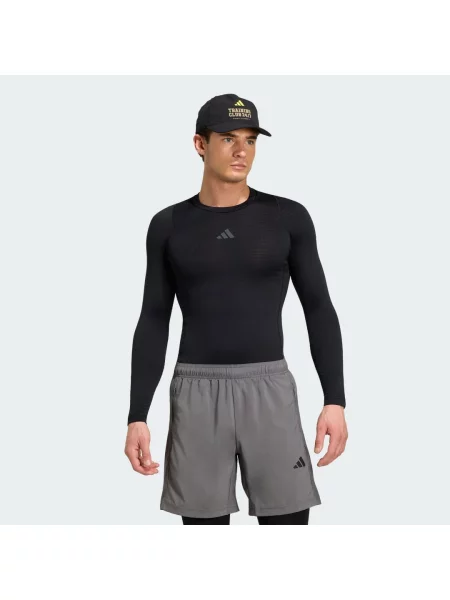 KOSZULKA Z DŁUGIM RĘKAWEM TECHFIT CLIMAWARM czarna