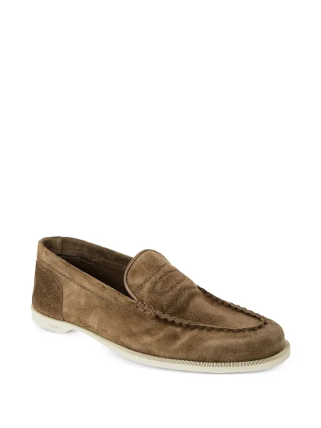 Pantofi loafer John Lobb din piele de căprioară maro