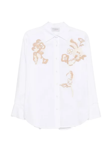 Cămașă Ermanno Firenze cu model floral alb