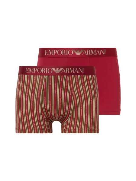 Emporio Armani Boxerky / čokoládová / burgundská béžová
