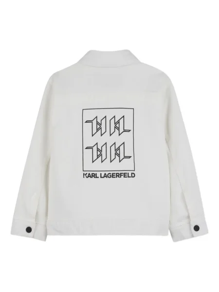 Dětska džínová bunda Karl Lagerfeld bílá