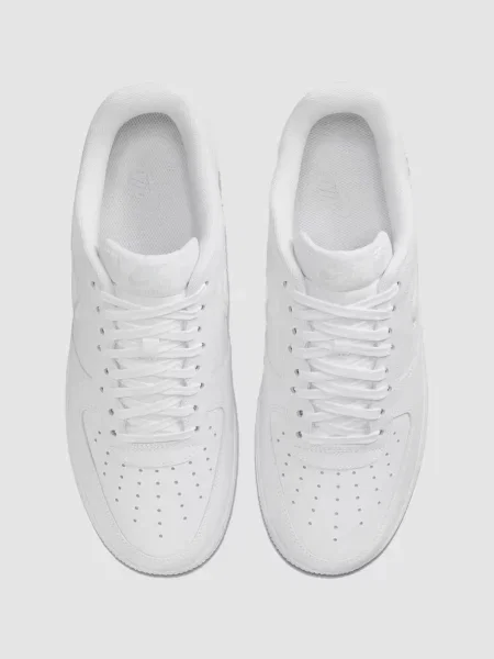 Кожаные повседневные кроссовки Nike Air Force 1 белые