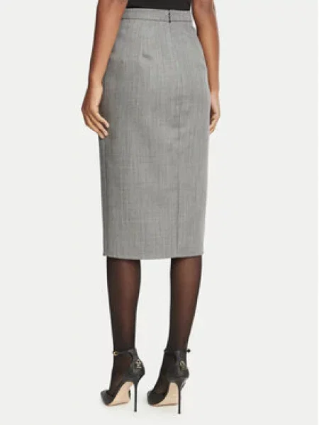 Elisabetta Franchi Tiesus sijonas Fitted Fit pilka