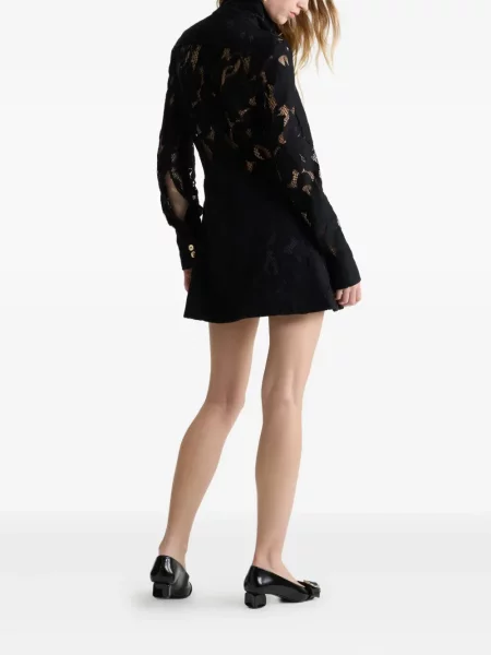 Rochie Patou cu cataramă din dantelă de costum negru