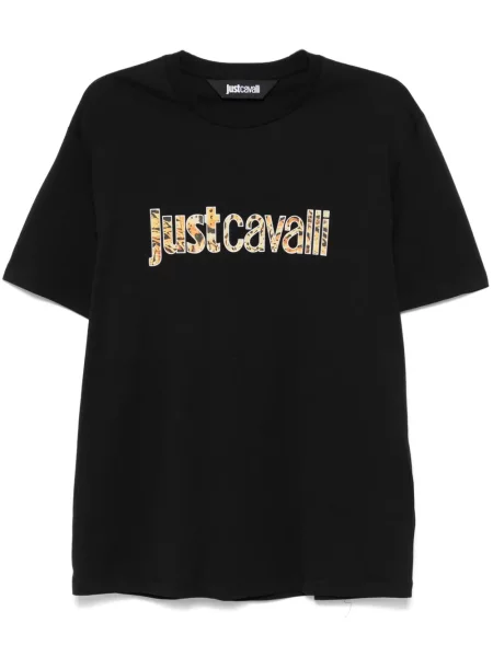 Tricou Just Cavalli cu imagine negru