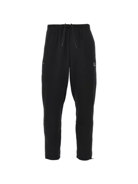 Pantaloni Ea7 Emporio Armani cu imagine alergare cu cordon negru