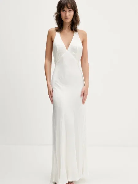 Bardot rochie din bej