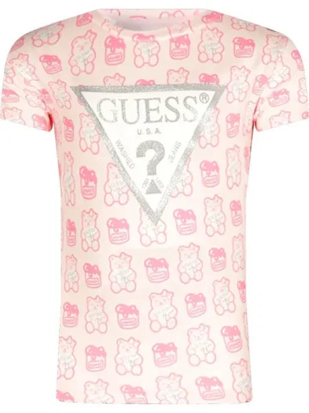 Guess Póló Regular Fit rózsaszín