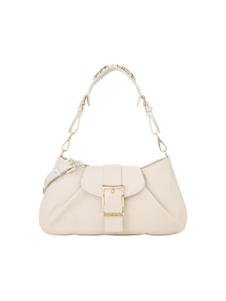 Lniana torebka crossbody Valentino Bags beżowa