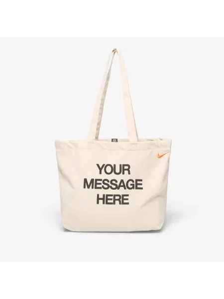 Taška Nike Heritage "Your Message Here" Tote Bag Oatmeal/ Safety Orange/ Safety Orange 22 l oranžová