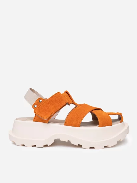Замшеві Сандалії ISSA Plus помаранчевий