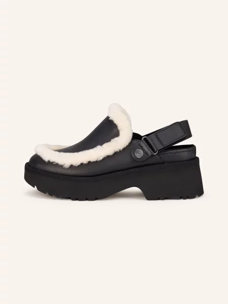 Ugg Klapki Na Platformie Esmee Ze Sztucznym Futrem schwarz czarne