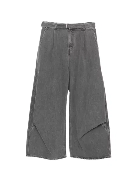 Drapované přikrýt džíny Songzio šedé