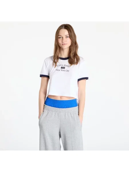 Tričko Calvin Klein jersey bílé