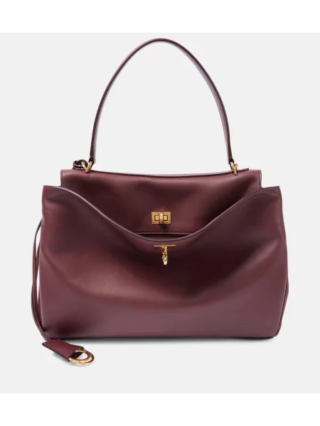 Geanta de piele Balenciaga din piele bordo