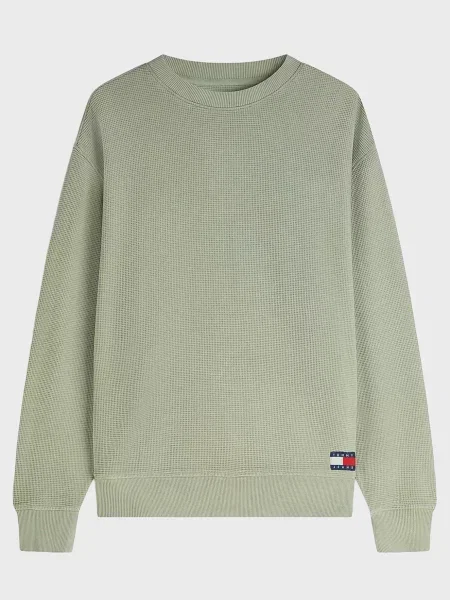 Світшот Tommy Jeans оливковий
