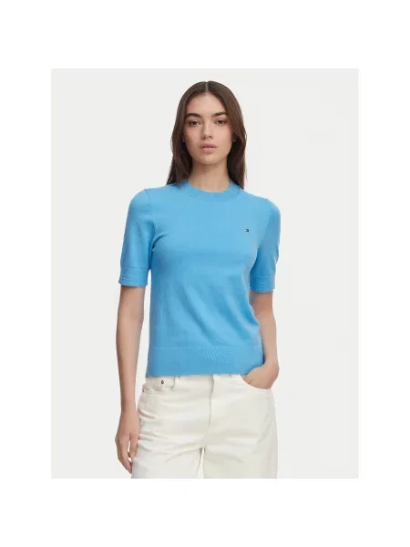 Tommy Hilfiger Megztinis Slim Fit mėlyna