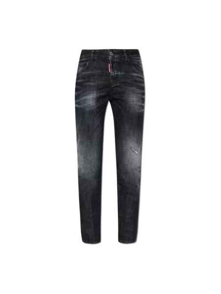 Jeansy dziecięce Dsquared2 czarne
